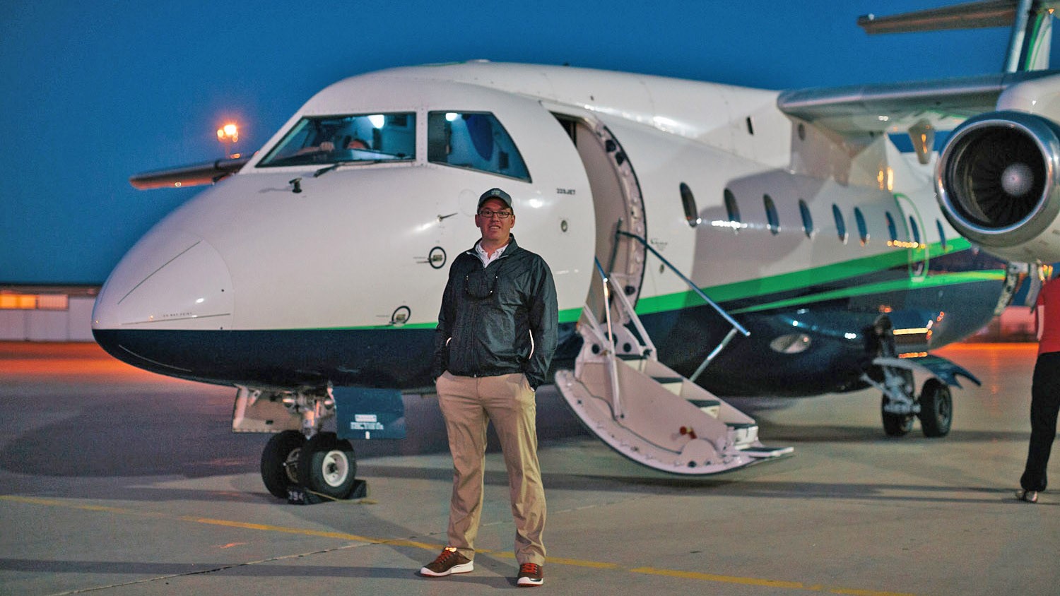 StraightLine Private Air Founder Tom Filippini with Jet